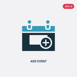 two color add event icon from user interface vector image