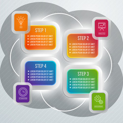 Abstract infographic design workflow layout vector