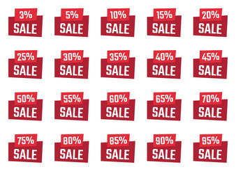 discount price off tags set sale labels vector