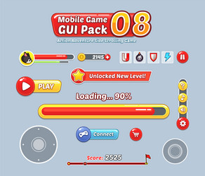 Game UI Templates - Circular & Rounded vector image