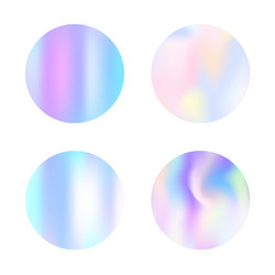 holographic abstract backgrounds set vector image