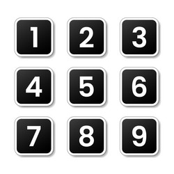 set of numbers icon for education and ui ux vector image