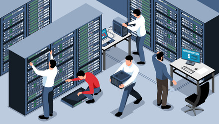 sysadmin horizontal vector image