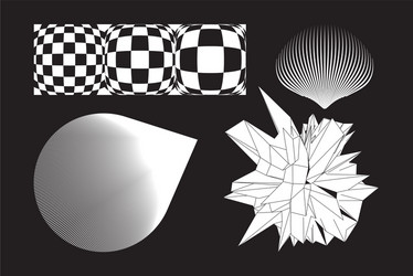 abstract geometric shapes set transition effect vector image
