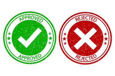 Approved rejected stamps vector