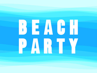 Beach party text with sand color gradient banner Vector Image