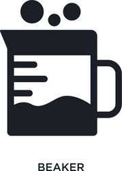 beaker isolated icon simple element from science vector image