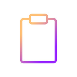 Blank tablet pixel perfect gradient linear ui icon vector