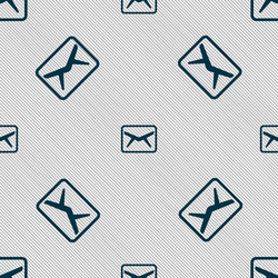 mail envelope message icon sign seamless pattern vector image