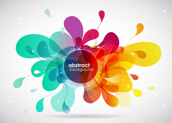abstract colored flower background with circles vector image