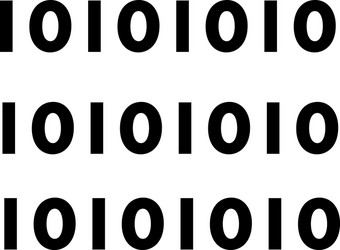 Binary code concept on white background vector