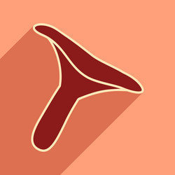 flat with shadow icon and mobile application vector image