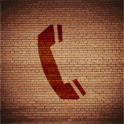 phone flat modern web button and space for your vector image