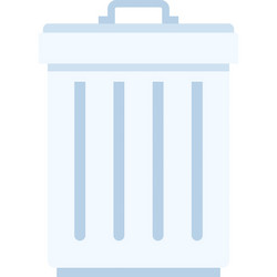 trash flat web icon concept vector image
