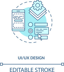 Ui and ux design concept icon Royalty Free Vector Image