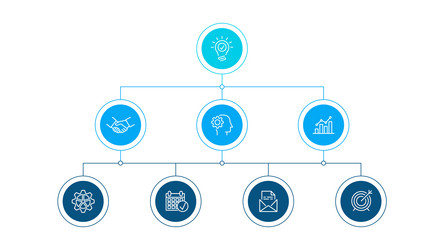 8 Step Flowchart Template vector image