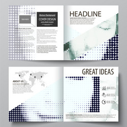 business templates for square design bi fold vector