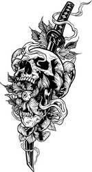 Katana Sword Tattoo Vector Images (over 1,000)