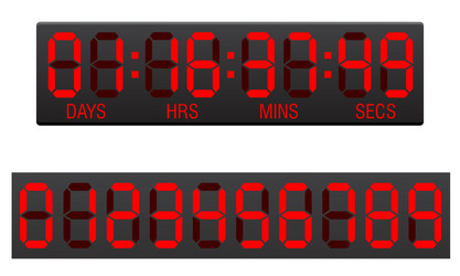 Digital Countdown Timer Display vector image