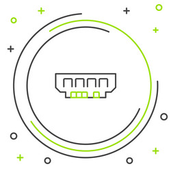 line ram random access memory icon isolated vector image
