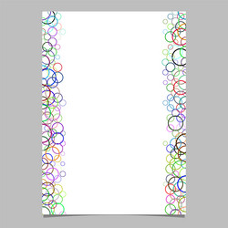 multicolored circle pattern page template vector