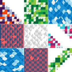 blue mosaic pattern with a color gradient vector image
