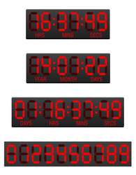 Digital Countdown Timer Display vector image