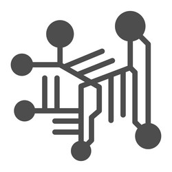 Fragment of an analog circuit solid icon vector