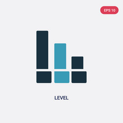 two color level icon from user interface concept vector image