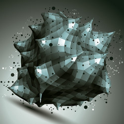 3d abstract design object polygonal complicated vector image