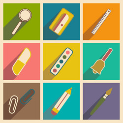 flat with shadow concept and mobile application vector image