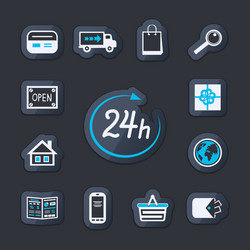 internet website store open 24 hours vector image