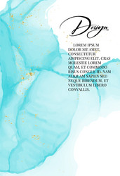 Luxury Blue Gold Watercolor Splash Vector Image