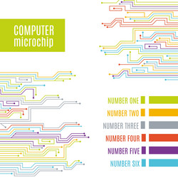 Microchip Circuit Board Pattern vector image