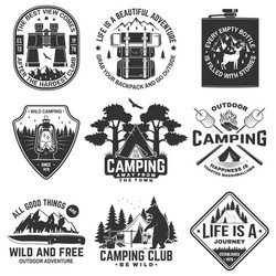 Outdoor Adventure Symbols Vector Image