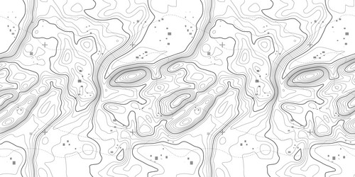 seamless topography pattern of map lines texture vector image