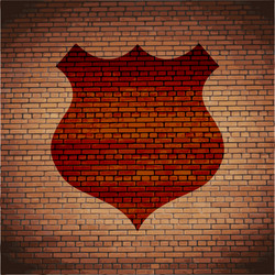 shield flat modern web button and space for your vector image