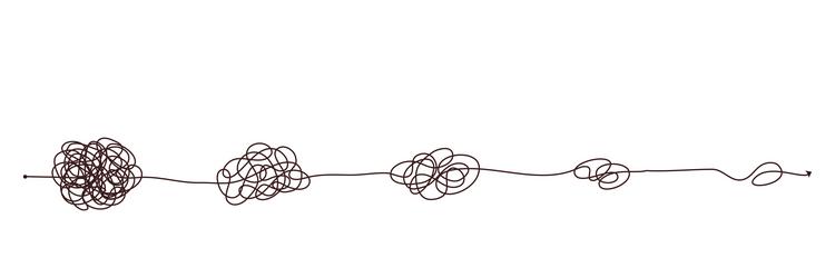 simple line and complex easy way scribble doodle vector image