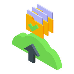 data folder vpn icon isometric secure vector image
