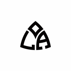 La monogram logo with sharped shape design Vector Image