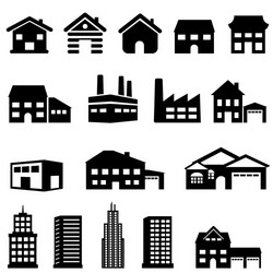 Modern Architecture Icons vector image