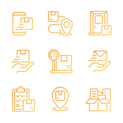 orders management pixel perfect gradient linear vector image