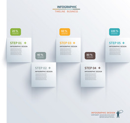 Timeline Square Infographic vector image