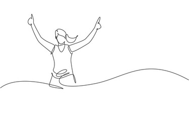 Agile Runner - Single Line Art vector image