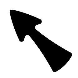 cartoon arrow cursor icon diagonal pointer vector image