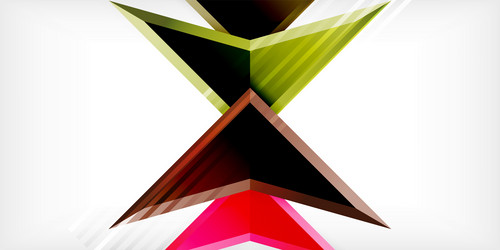 abstract background color triangles and arrows vector image