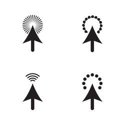 arrow click loading icon design vector image