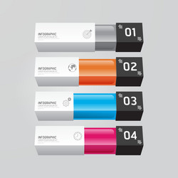 Infographic template modern arrow box design Vector Image