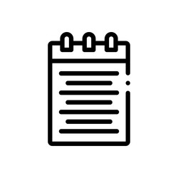 notebooks icon thin linear style design isolated vector image