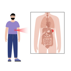 Pain in male body vector